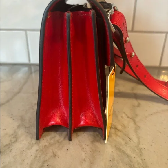 Valentino Red Crossbody Bag with silver Hardware